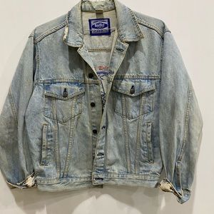 Vintage Hard Rock Cafe Blue Denim Jacket SAVE THE PLANET New York  Sz 8